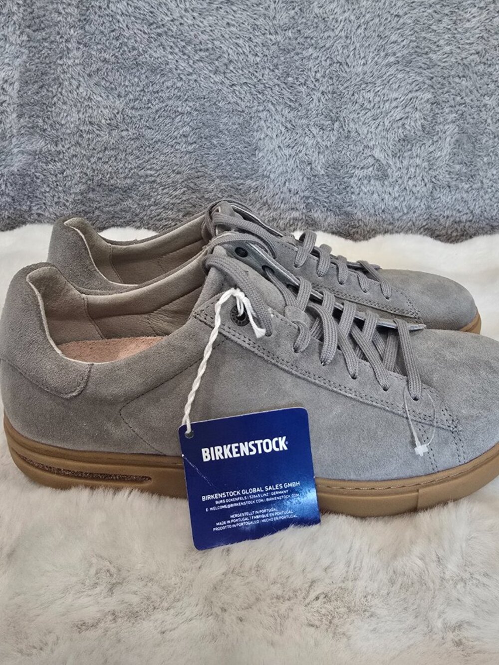 Birkenstock Bend Men's Sneaker Whale Grey Suede NEW NWT Made in Portugal